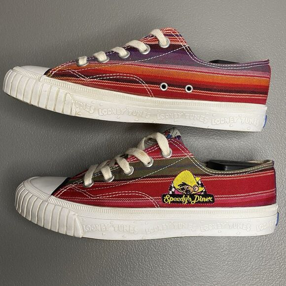 1994 LOONEY TUNES Speedy's Diner Keds Womens 8 Adult Low Canvas Sneakers Vintage - Picture 3 of 11